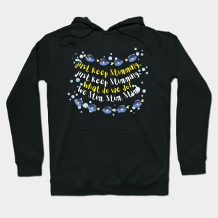 Just Keep Stimming - Yellow and White Hoodie